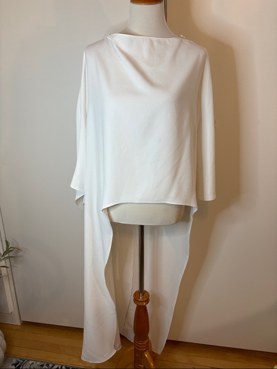 Zara Tops - NWT Zara White Draped High-Low Tunic Caftan